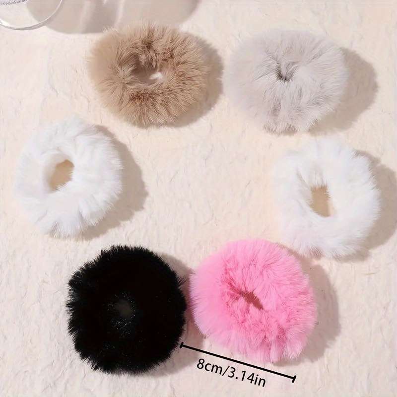 Multi-color plush hair bands