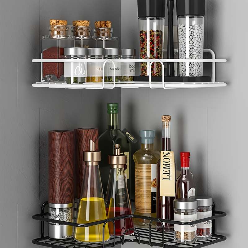 1pc Easy-Install Corner Shower Shelf
