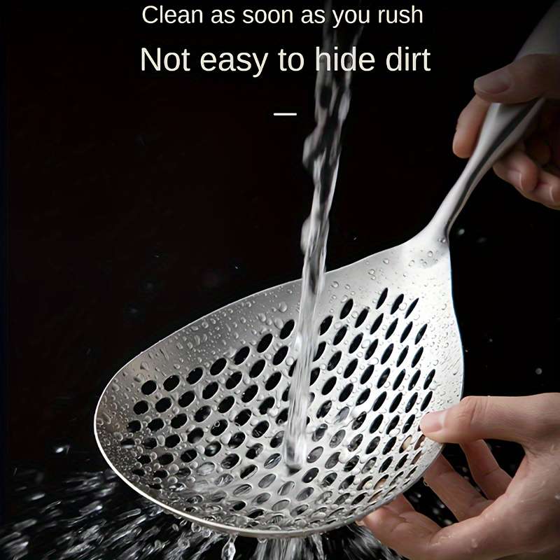 1pc Large Stainless Steel Colander Skimmer