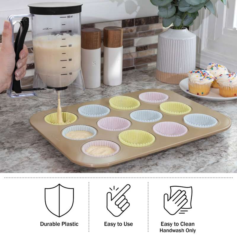 1pc  Non-Stick Plastic Cupcake Batter Dispense