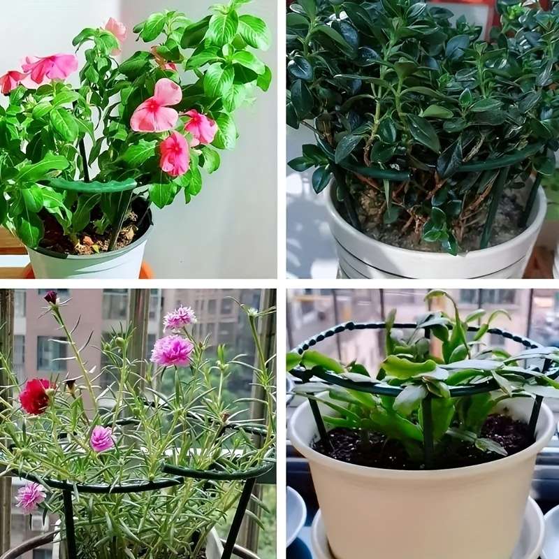 4pcs 24.99cm Durable Plastic Plant Support Stakes