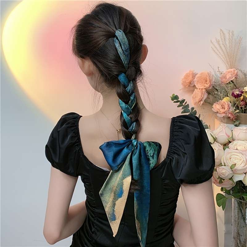 1pc Silk Scarf Hair Tie