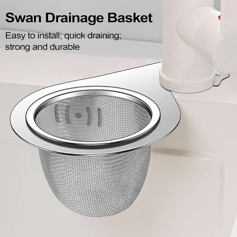 1pc Swan Stainless Steel Kitchen Sink Strainer