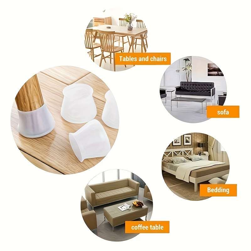 20pcs Silicone Furniture Leg Protectors