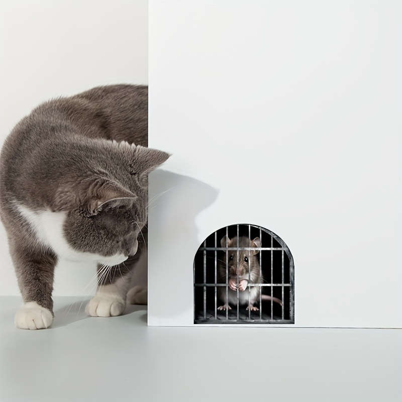 3D Realistic Rat Hole Wall Decal