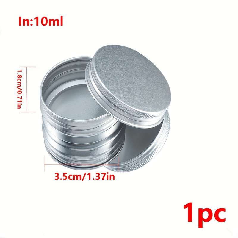 A Circular Aluminum Box With A Threaded Rotating Sealed Lid