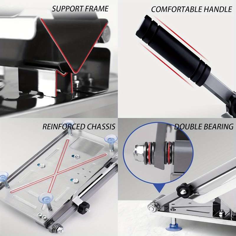 1pc Adjustable Stainless Steel Meat Slicer