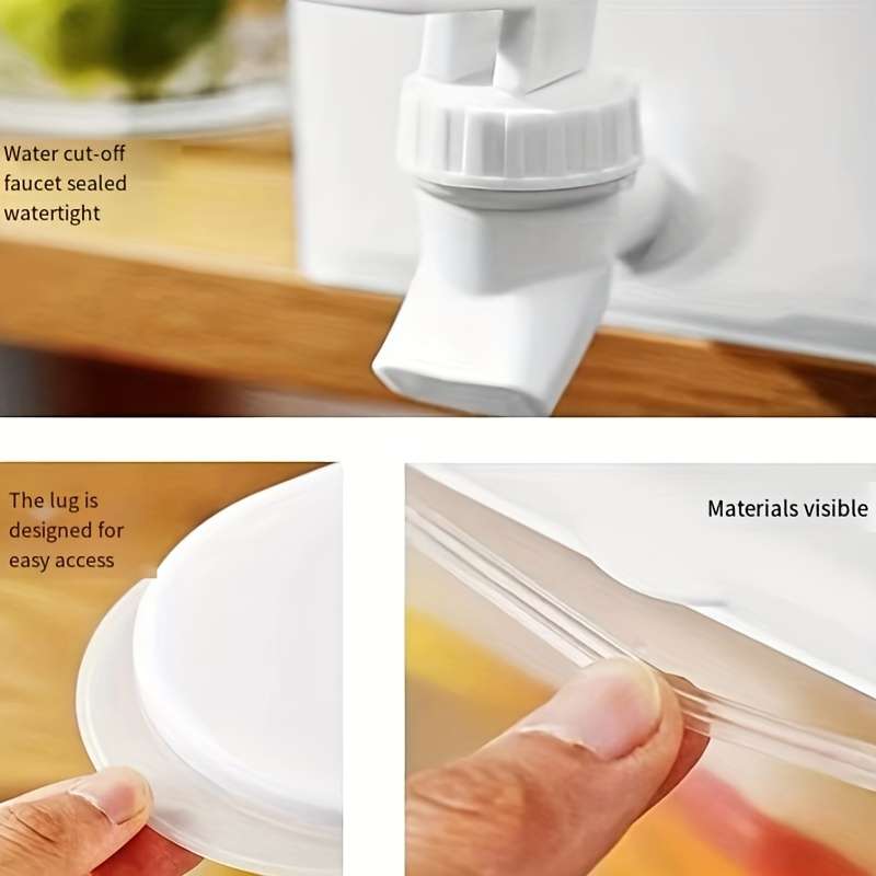 Large Capacity Refrigerator Drink Dispenser with Faucet