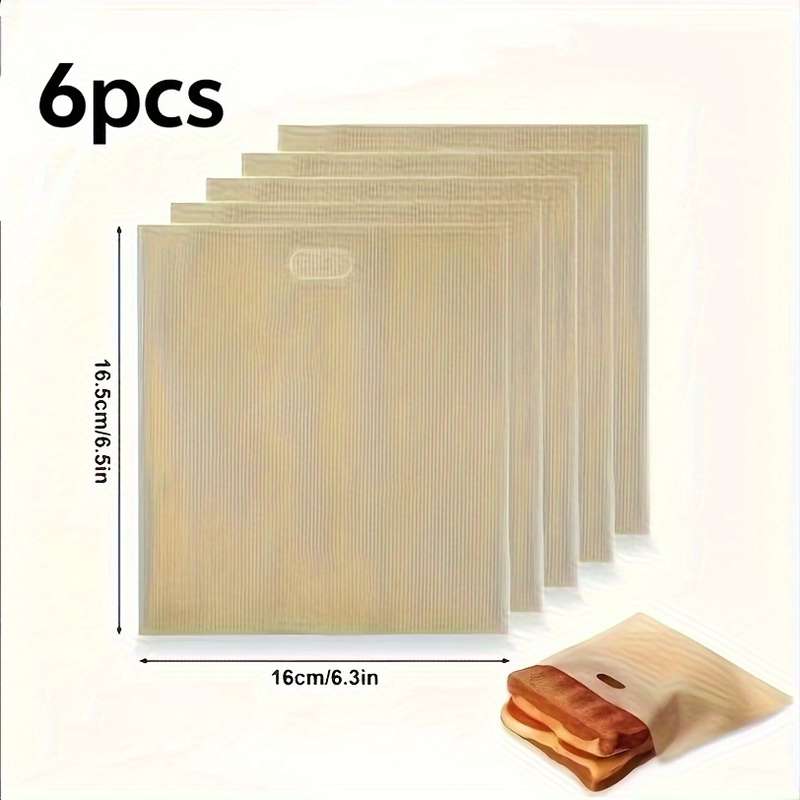 6-Pack Reusable Toaster Bags