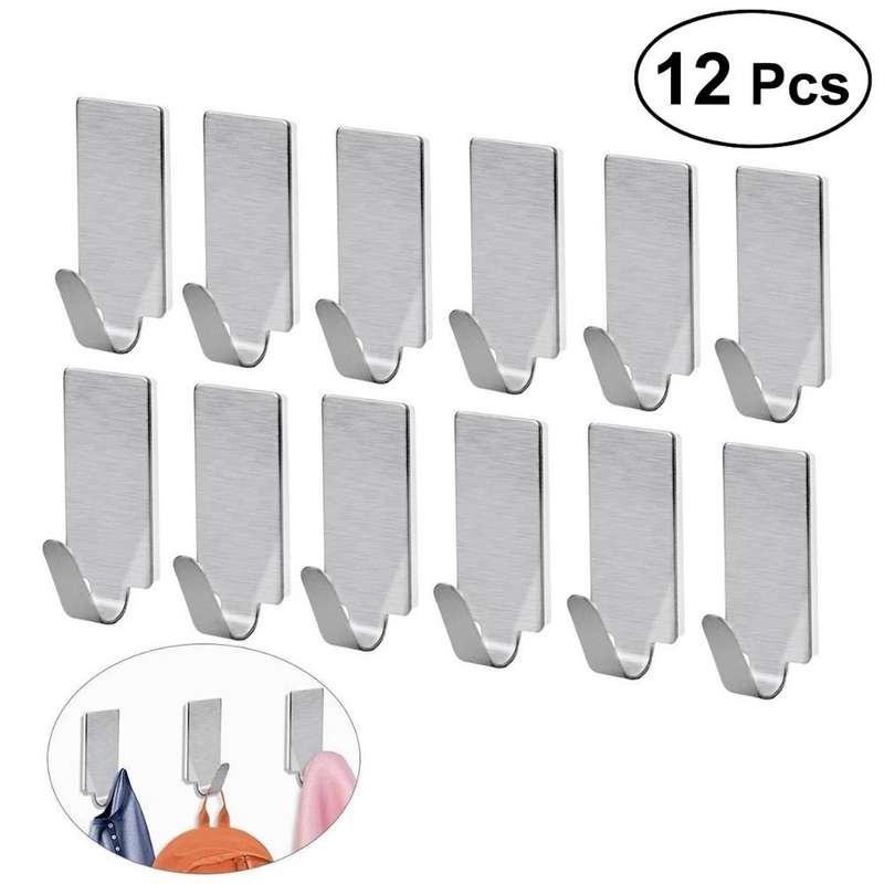 Adhesive Stainless Steel Towel Hooks Towel Racks Wall Hooks