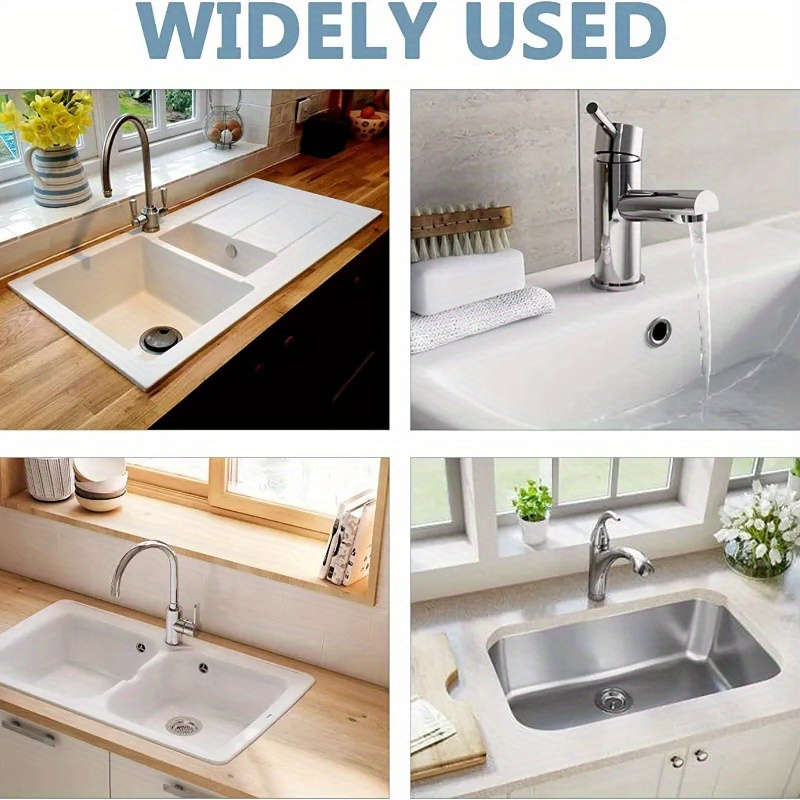 4pcs Chrome Overflow Rings For Bathroom