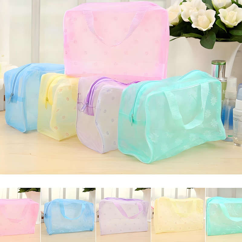 5pcs Waterproof PVC Cosmetic Bag Set