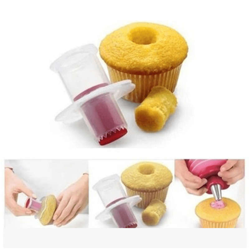 Reusable Plastic Cupcake Corer and Filler Tool