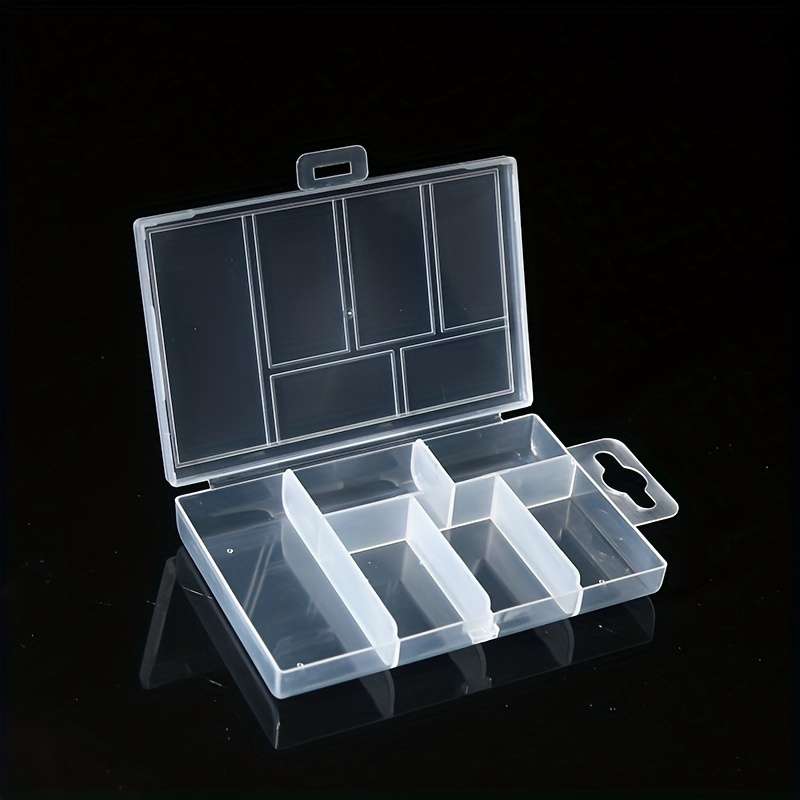 1pcs White Plastic Clear Storage Box