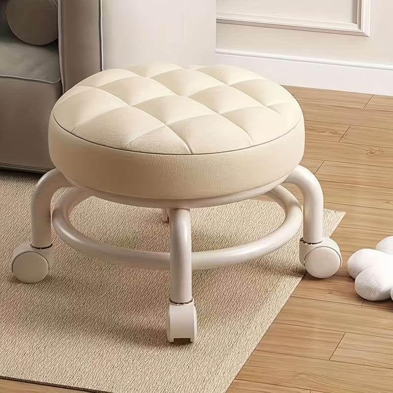 Versatile Heavy-Duty Rolling Stool with Swivel Wheels