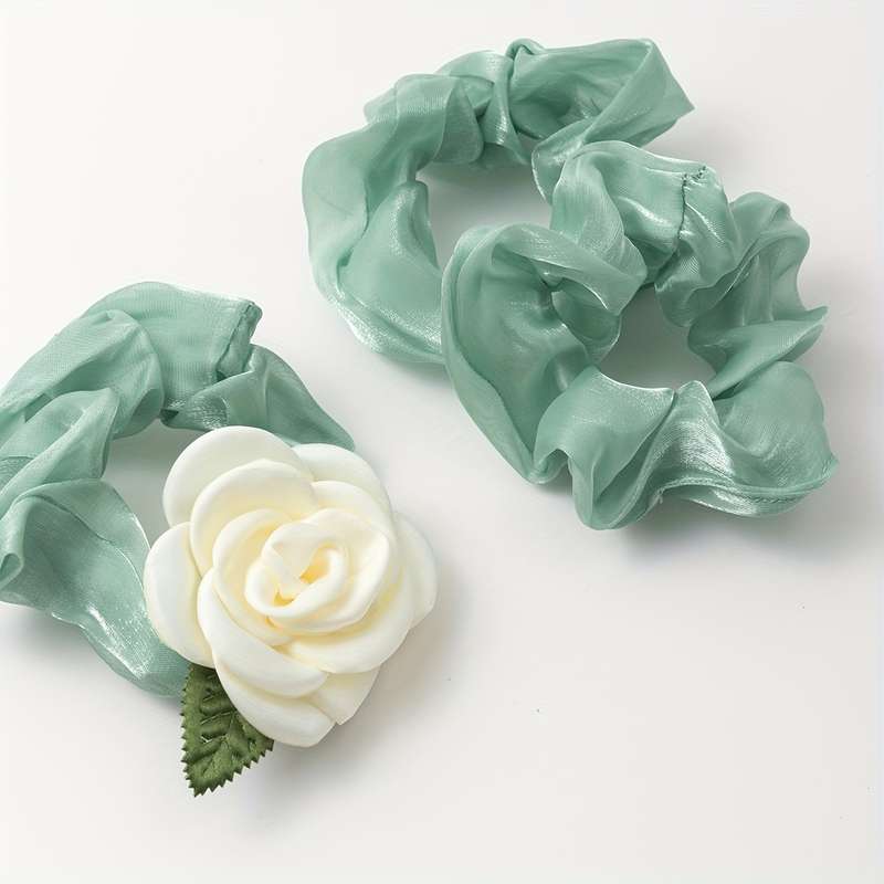 3pcs Elegant Camellia Flower Hair Ties Set