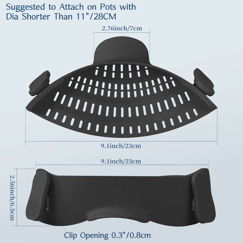 1pc  Adjustable Silicone Clip-On Pot Strainer