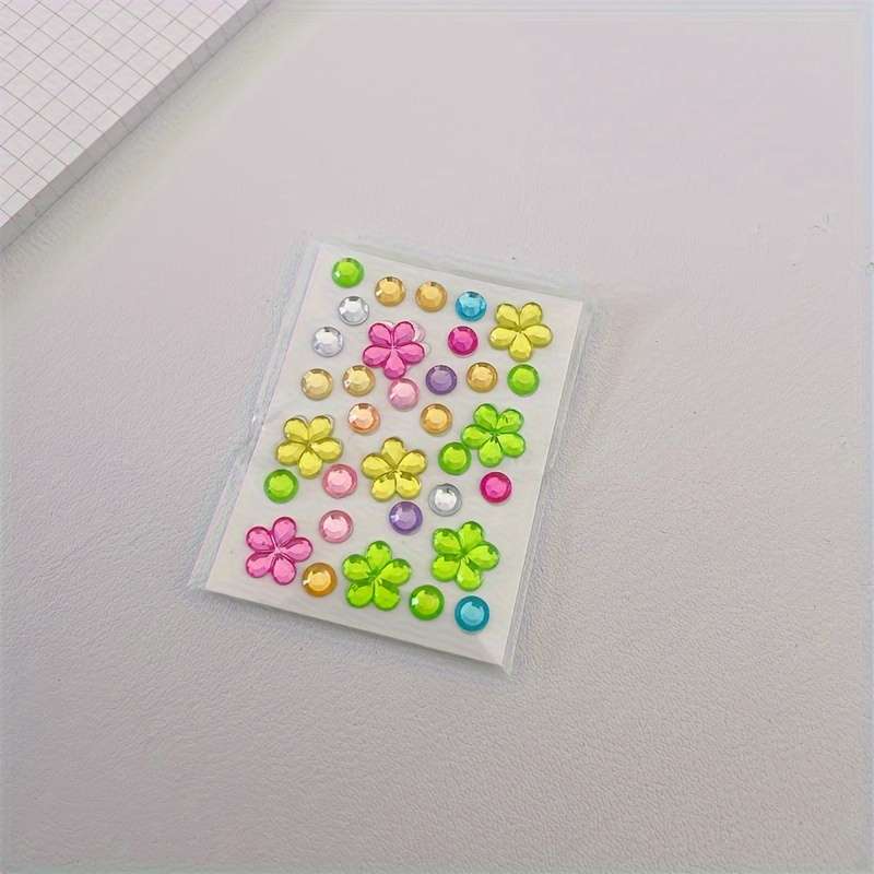 1pack?Colorful Diamond Mini Sticker Accessories Diy Acrylic Three-Dimensional Decoration