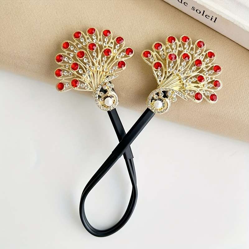 Elegant Alloy Hair Ties with Rhinestone Accents