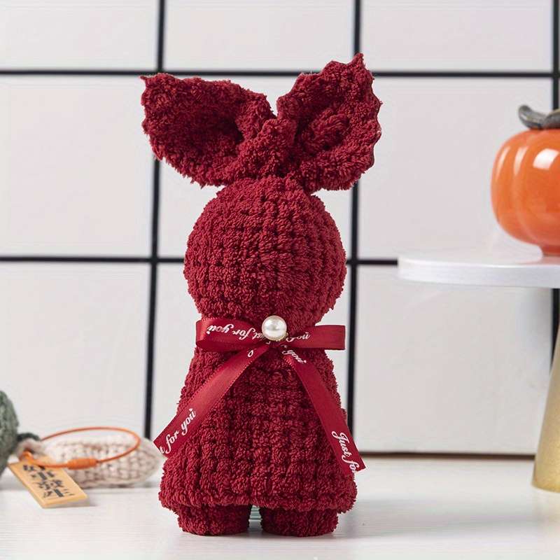 Plush Towel With Bunny Design