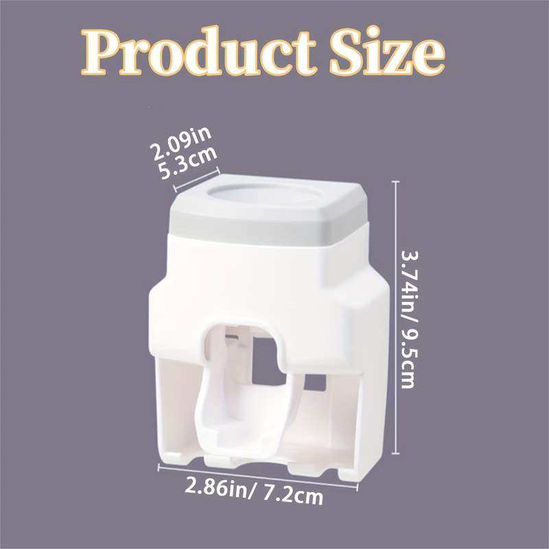 1pc Sleek White Wall-Mounted Toothbrush Holder