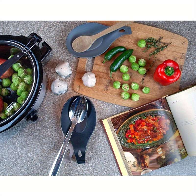 2pcs Silicone Spoon Rest Set