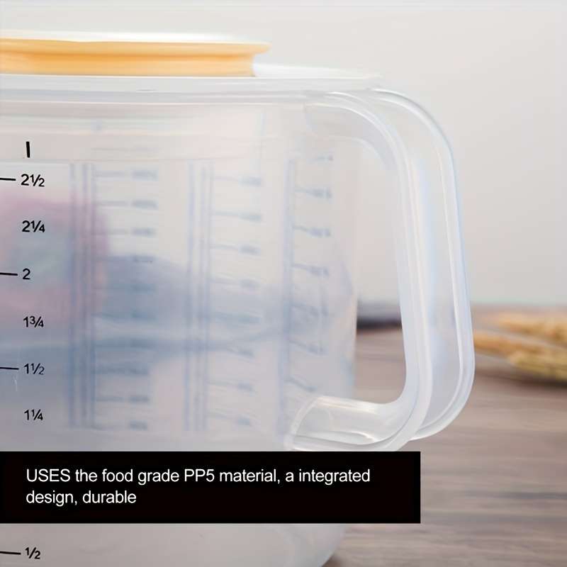 1pc 2.5L Plastic Measuring Cup with Lid