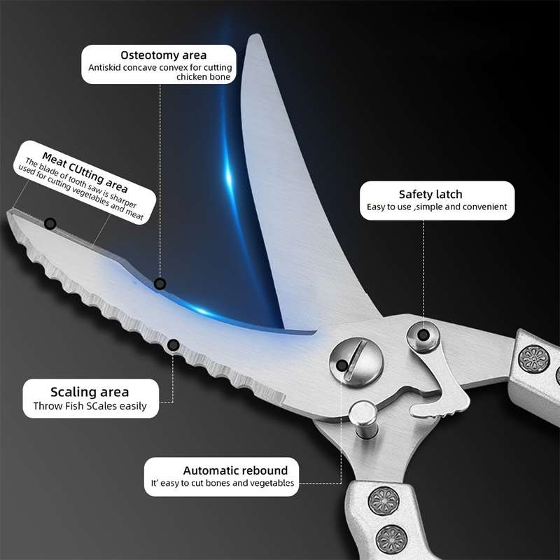 1pc Stainless Steel Kitchen Scissors