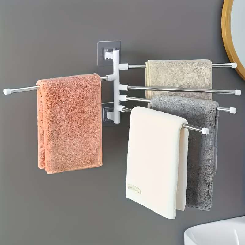 1pc Modern Wall-Mounted Bathroom Towel Rack
