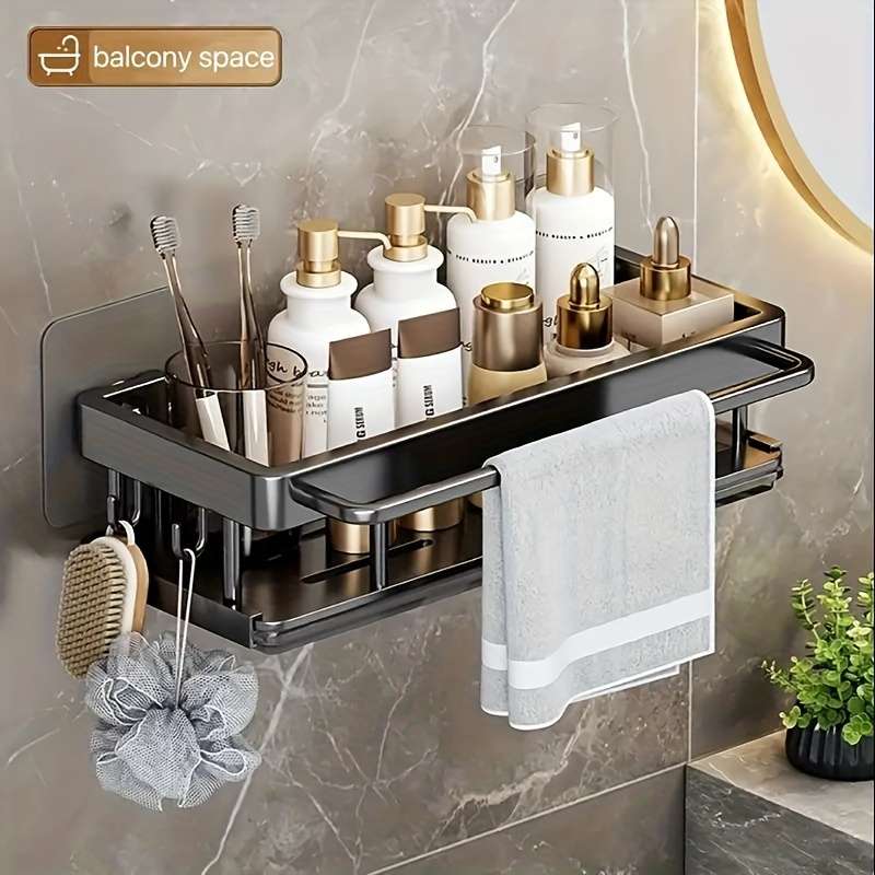 1pc Multifunctional Wall-Mounted Kitchen Rack