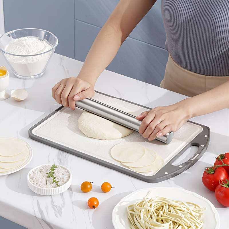 1pc Stainless Steel Rolling Pin - Durable