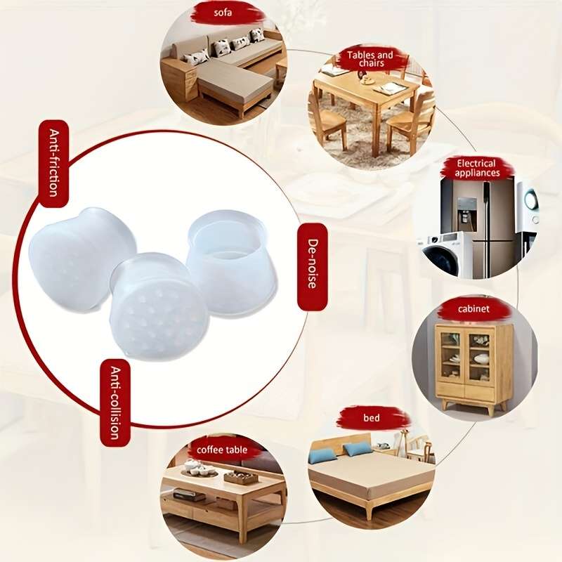 20pcs Silicone Furniture Leg Protectors