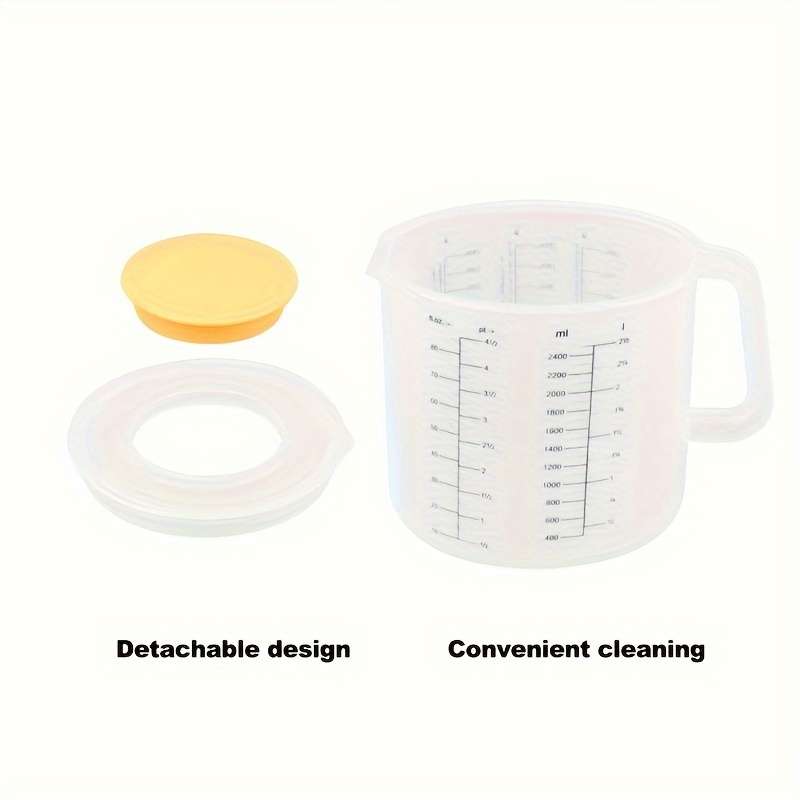 1pc 2.5L Plastic Measuring Cup with Lid