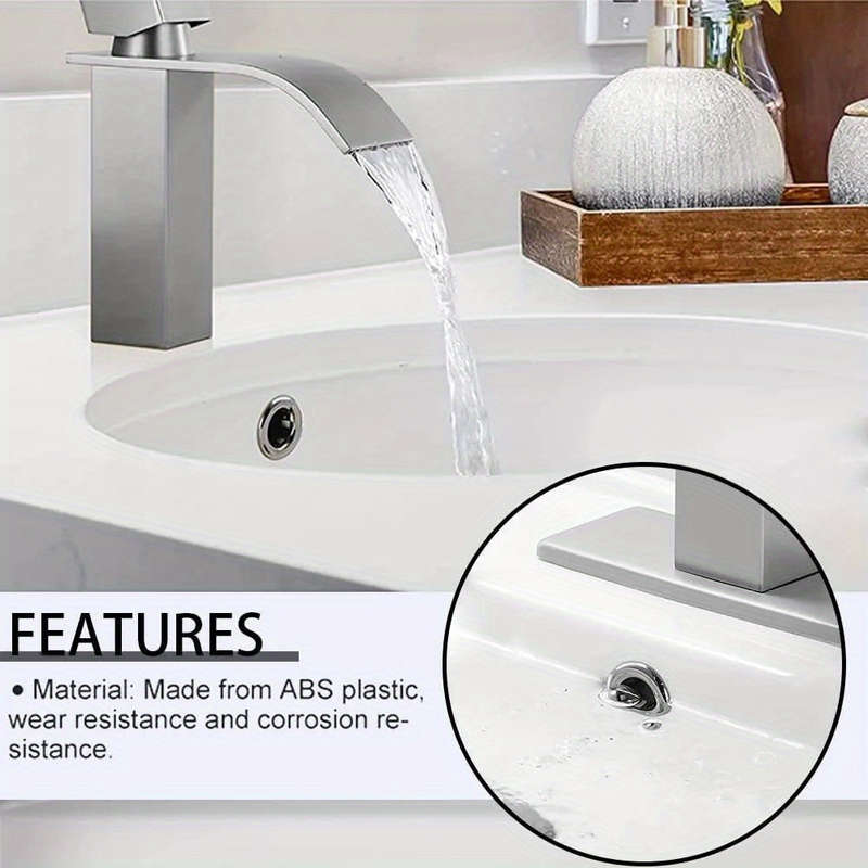 4pcs Chrome Overflow Rings For Bathroom
