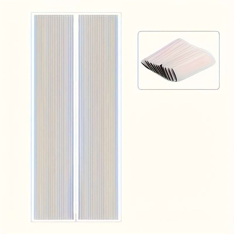 Easy-Install Magnetic Striped Gauze Door Curtain