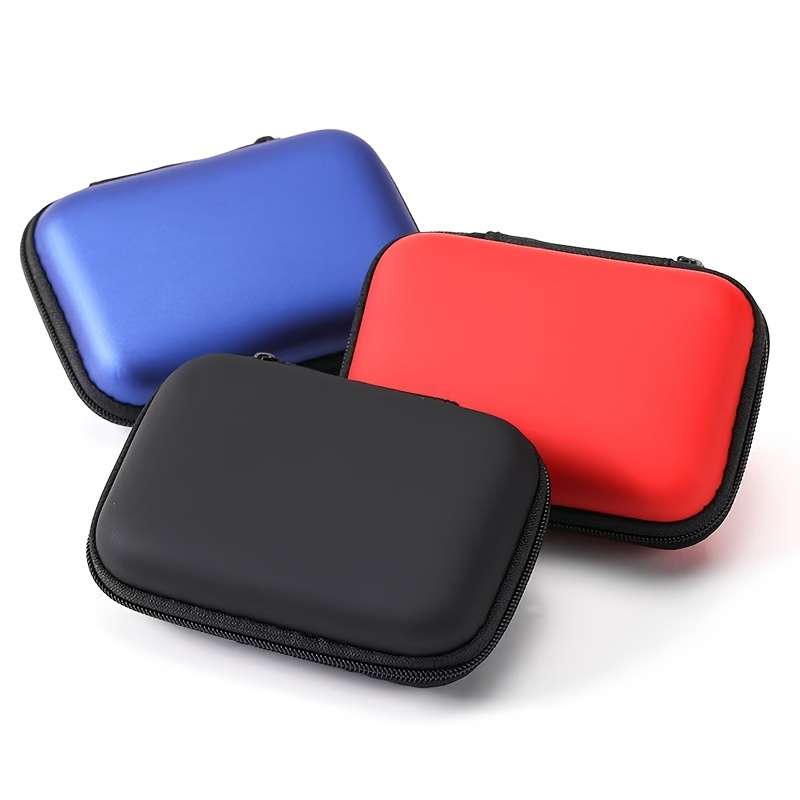 1pc Modern Black Vinyl Desk Organizer Box