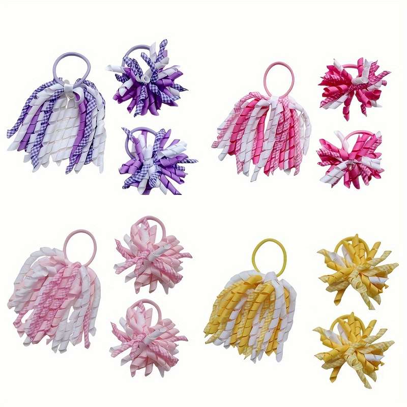 Twist Ribbon Decorative Hair Loops Elastic Ponytail Holder Hair