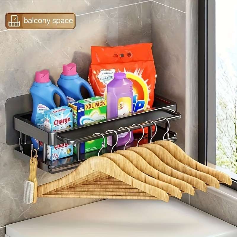 1pc Multifunctional Wall-Mounted Kitchen Rack