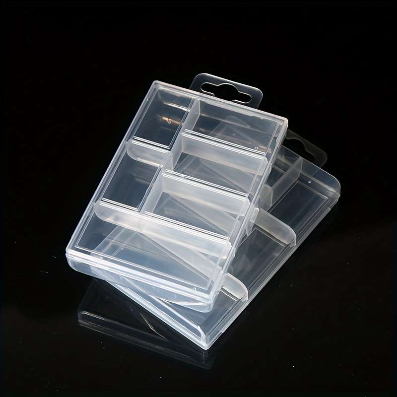 1pcs White Plastic Clear Storage Box