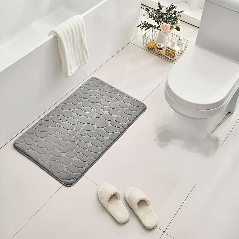 Cotton Pebble Embossed Anti-Slip Bath Mat