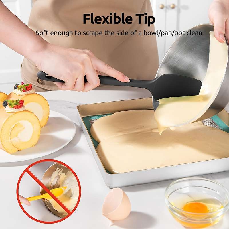 4pcs Heat Resistant Silicone Spatula Set