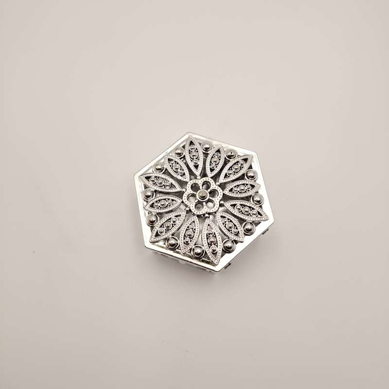 1pc Contemporary Hexagonal Jewelry Box