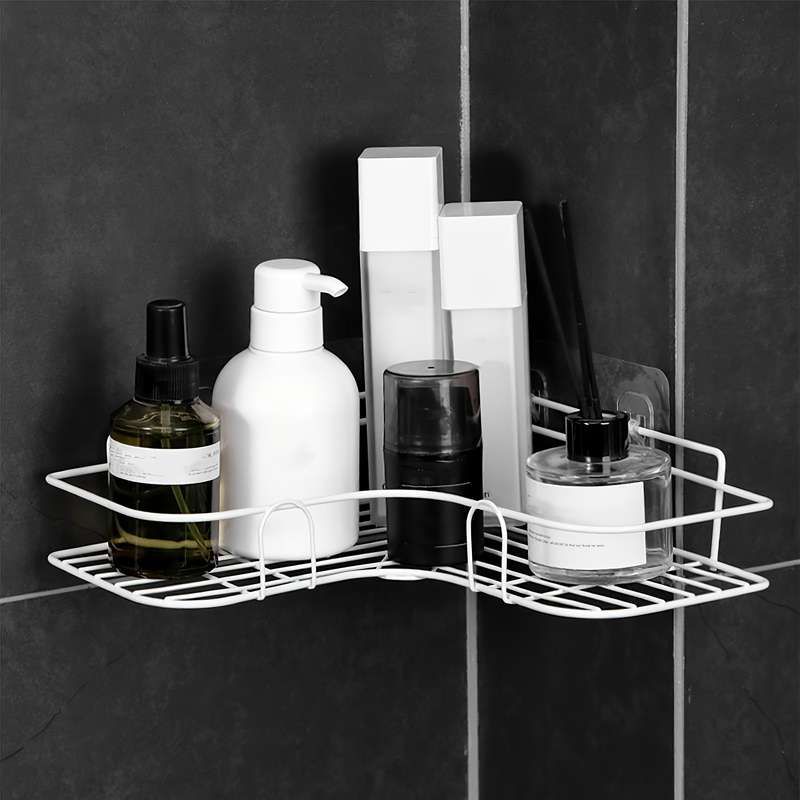 1pc Easy-Install Corner Shower Shelf