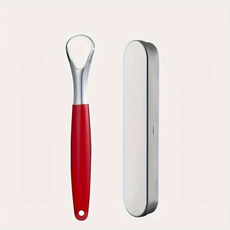A Stainless Steel Tongue Scraper Designed to Reduce Bad Breath