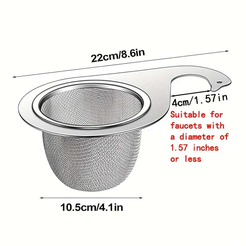 1pc Swan Stainless Steel Kitchen Sink Strainer