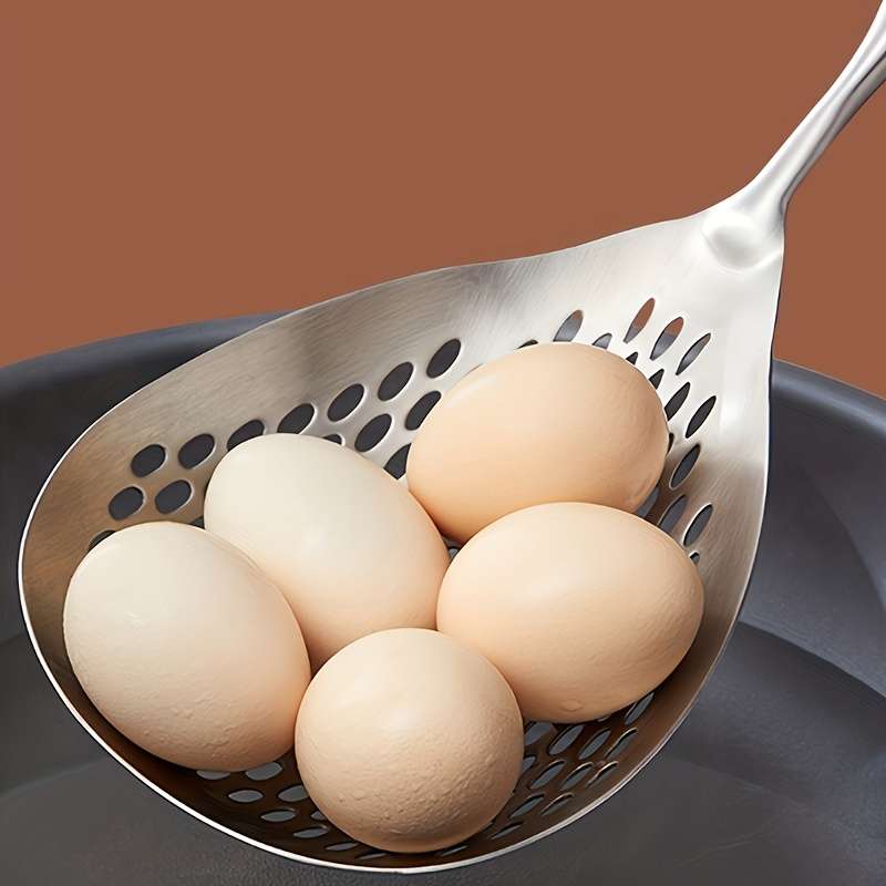 1pc Large Stainless Steel Colander Skimmer