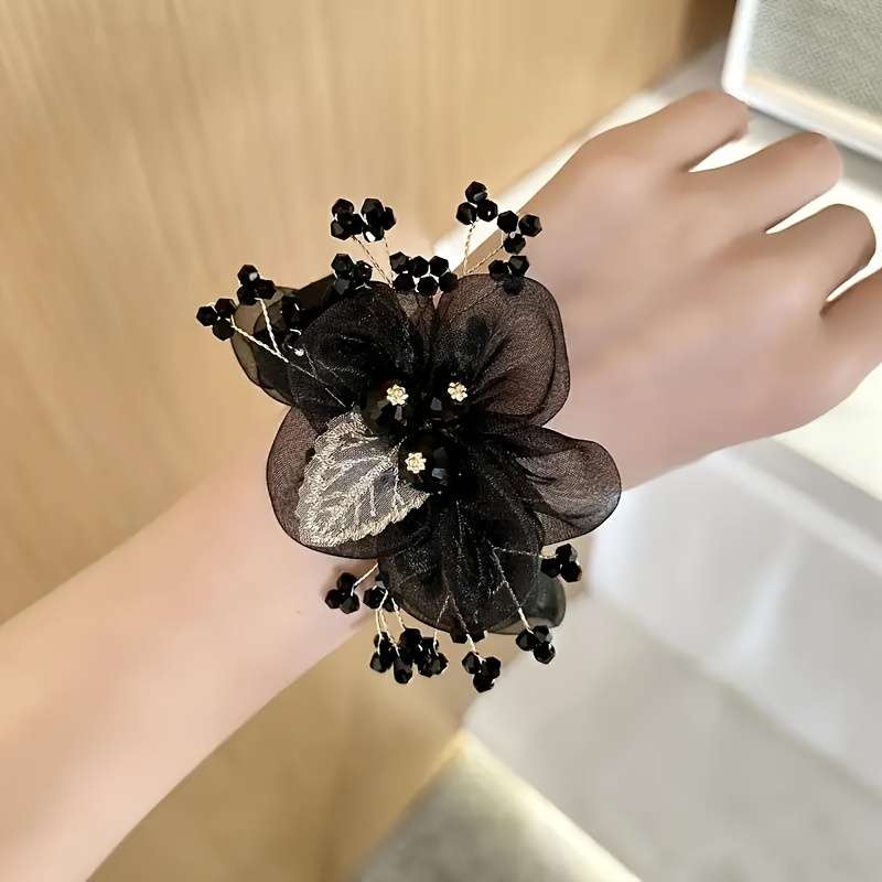 Floral Organza Scrunchie
