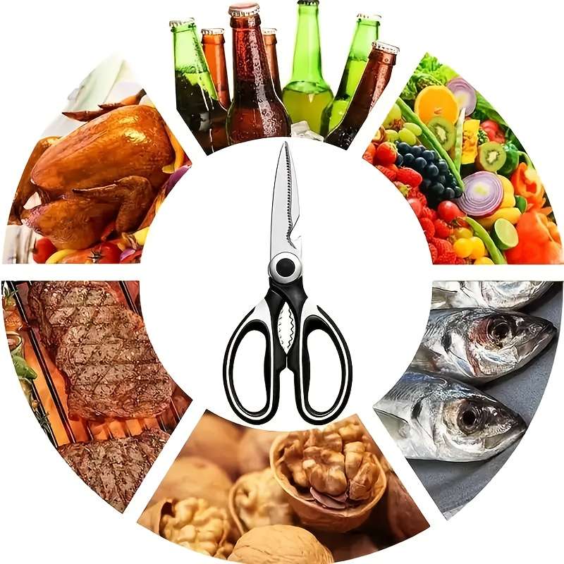Heavy-Duty Stainless Steel Kitchen Scissors