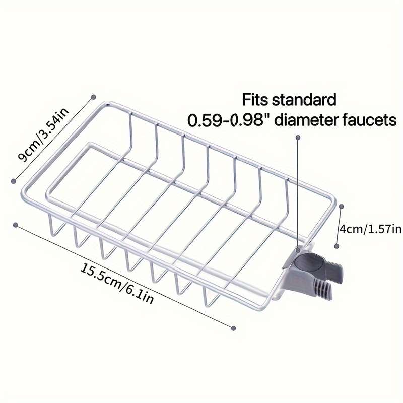Kitchen Faucet Sponge Stainless Steel Holder