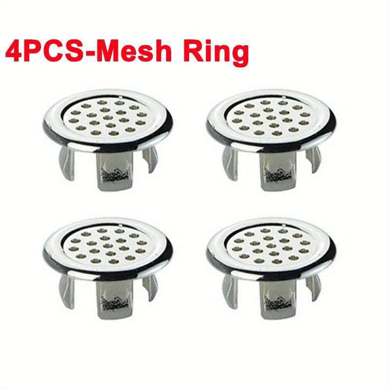 4pcs Chrome Overflow Rings For Bathroom